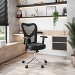 Techni Mobili High-Back Mesh Office Chair, Black for home office seating