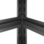 Industrial Heavy-Duty Metal 5-Tier Adjustable Shelving Unit with Pegboard for workshop, garage, storage, or utility use