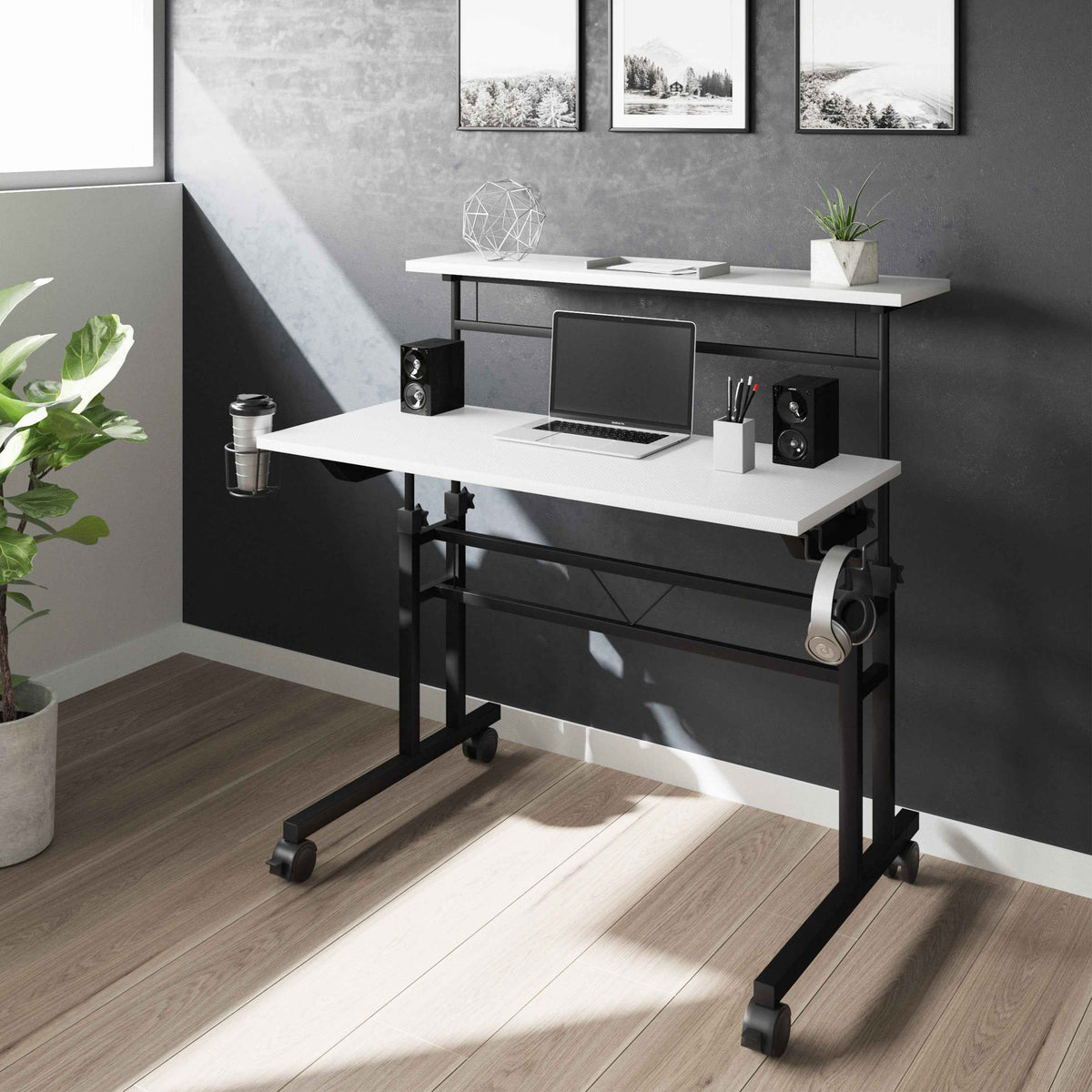 Techni Mobili Rolling Sit-to-Stand Laptop Cart mobile laptop workstation