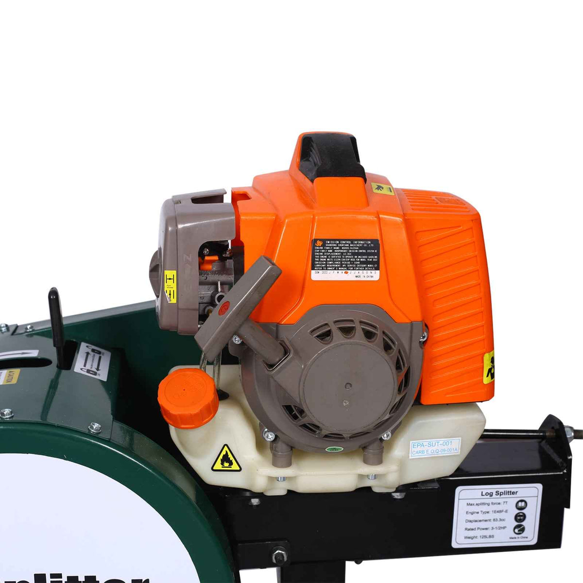7-Ton Compact Gas Log Splitter with Auto Return for workshop, garage, storage, or utility use