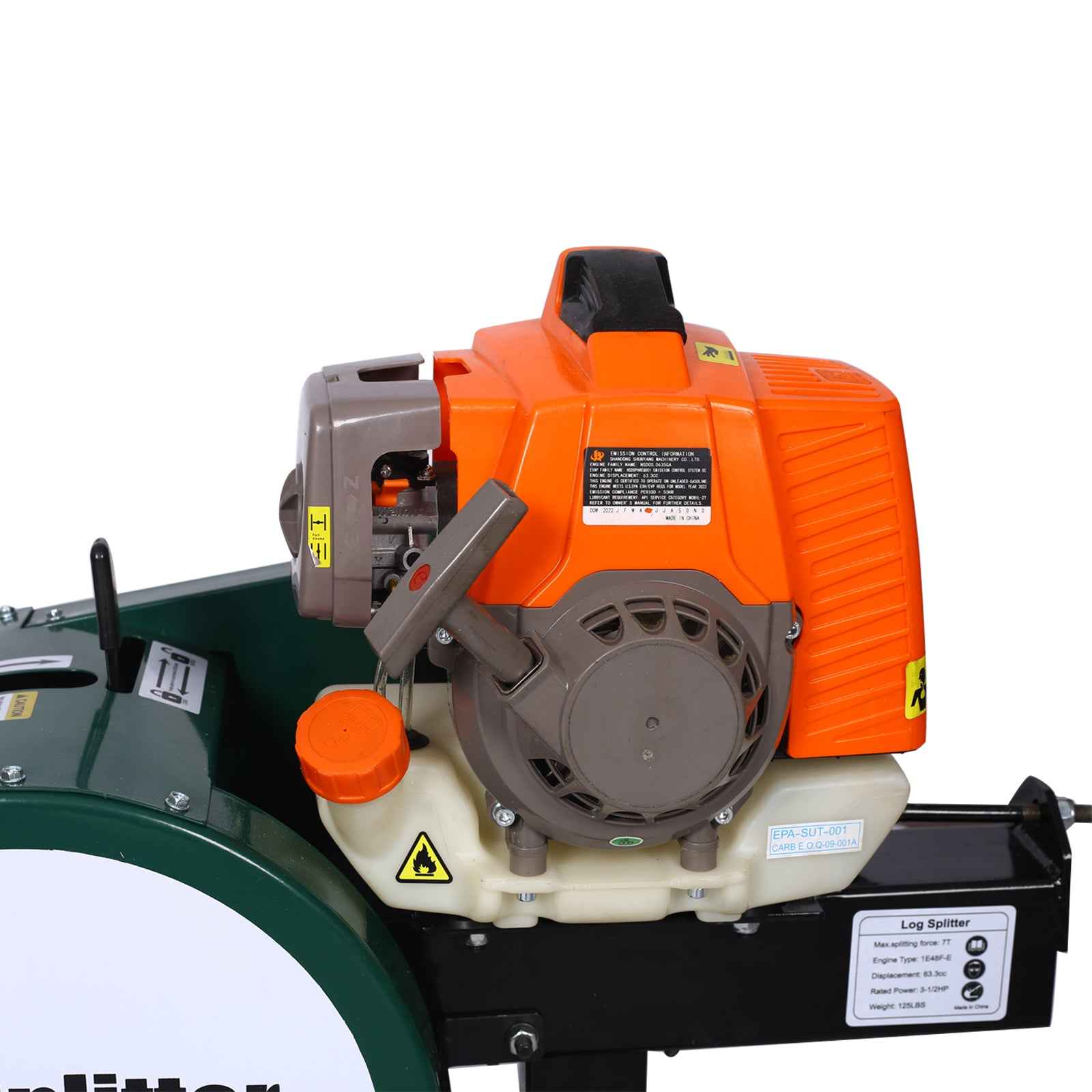 7-Ton Compact Gas Log Splitter with Auto Return for workshop, garage, storage, or utility use