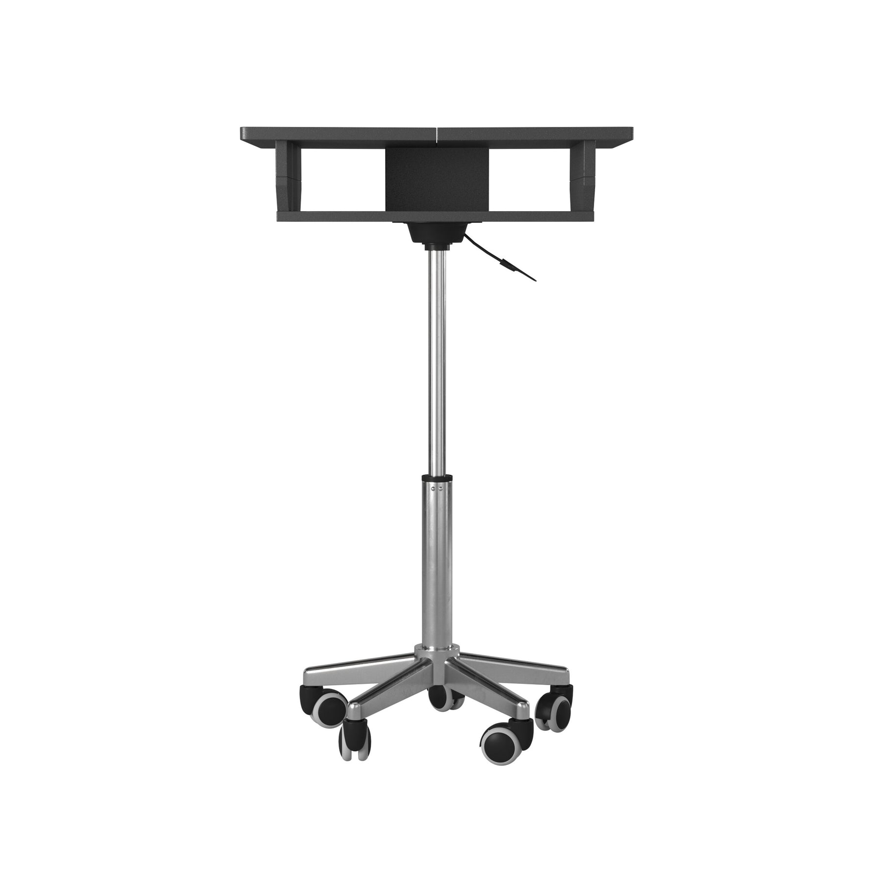 Techni Mobili Folding Table Laptop Cart, Graphite mobile laptop workstation