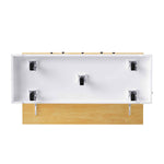 53 in. Farmhouse Kitchen Island with Power Outlet & Stools product view 54