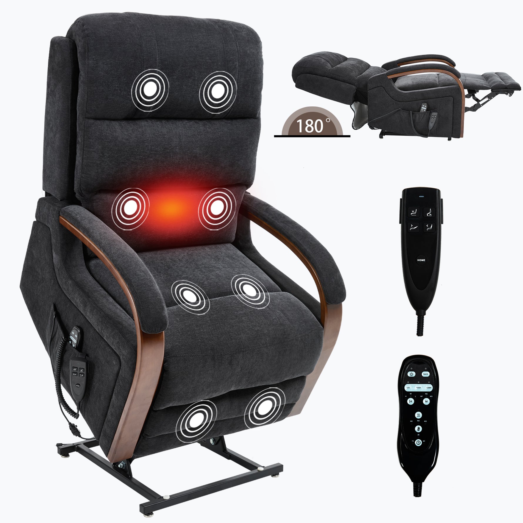 Power Chenille Lift Recliner Chair Dual Motor Infinite Position Up to 350 Pounds detail image 69
