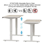 63" x 30" Electric Standing Desk with Splice Board workspace desk setup