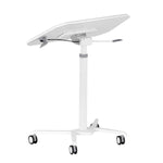 Techni Mobili White Sit-to-Stand Mobile Laptop Cart mobile laptop workstation