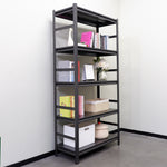 5-Tier Heavy-Duty Adjustable Metal Storage Rack for workshop, garage, storage, or utility use