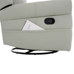 Modern PU Leather Manual Recliner Chair with 270° Swivel, Massage detail image 33