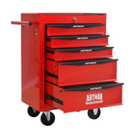 Rolling 5-Drawer Steel Tool Chest with Stainless Steel Top for workshop, garage, storage, or utility use