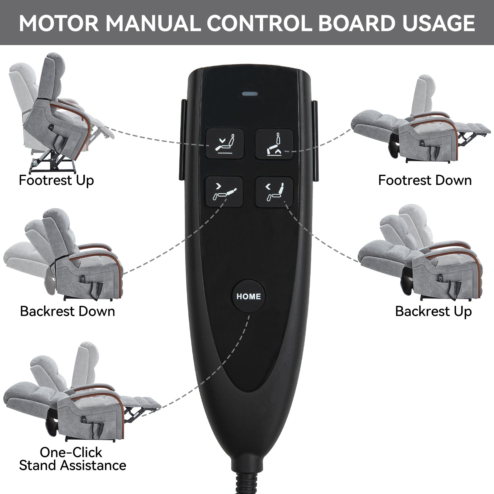 Power Chenille Lift Recliner Chair Dual Motor Infinite Position Up to 350 Pounds detail image 43