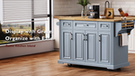54 in. Rolling Kitchen Island with Drop Leaf & Storage product view 121