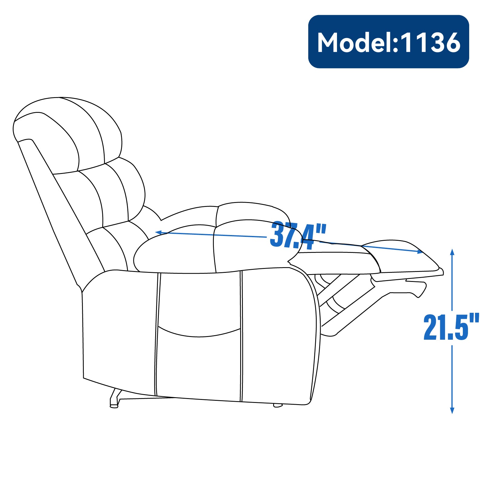 Chenille Power Lift Recliner detail image 9