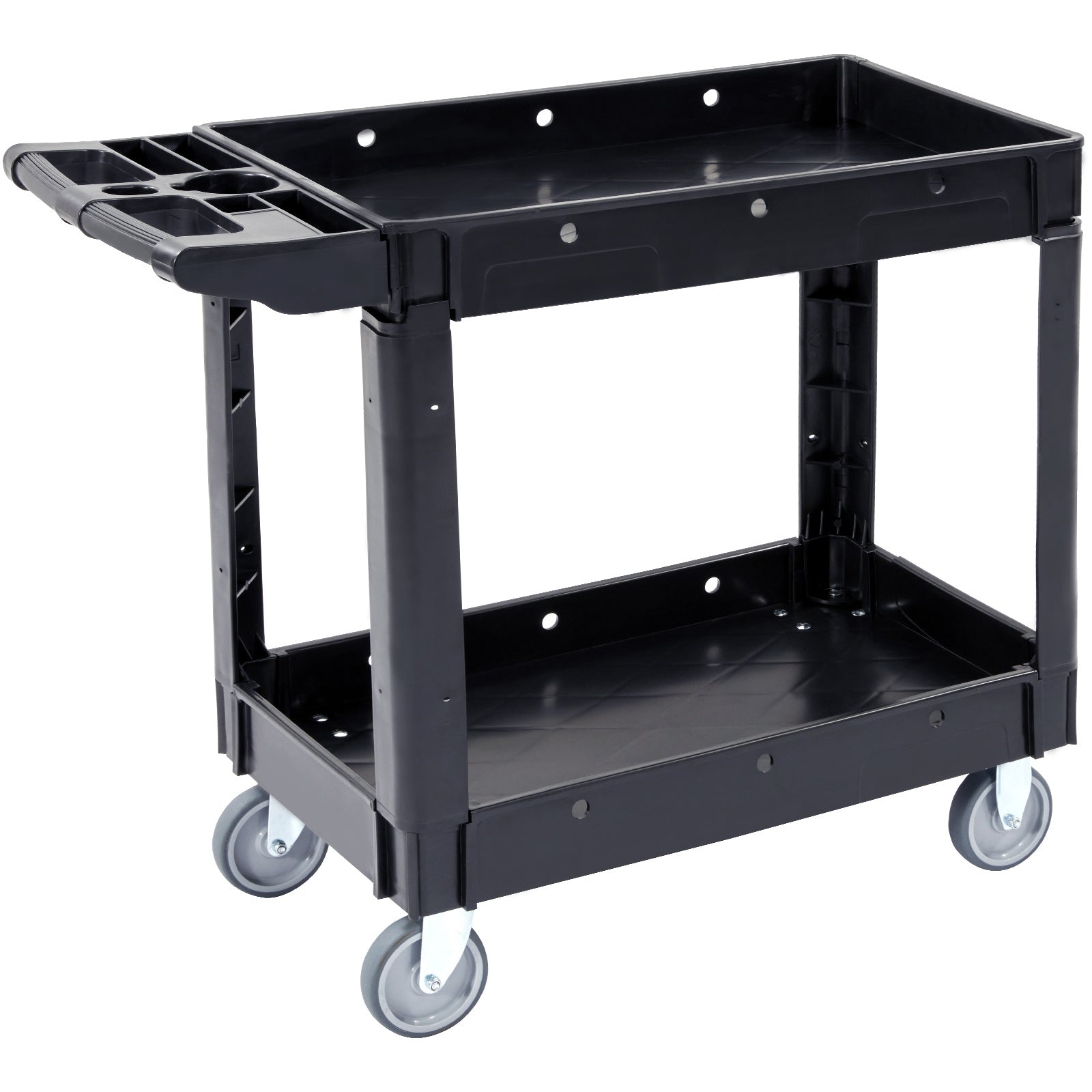 Heavy-Duty Rolling Utility Service Cart with 360° Swivel Wheels for workshop, garage, storage, or utility use