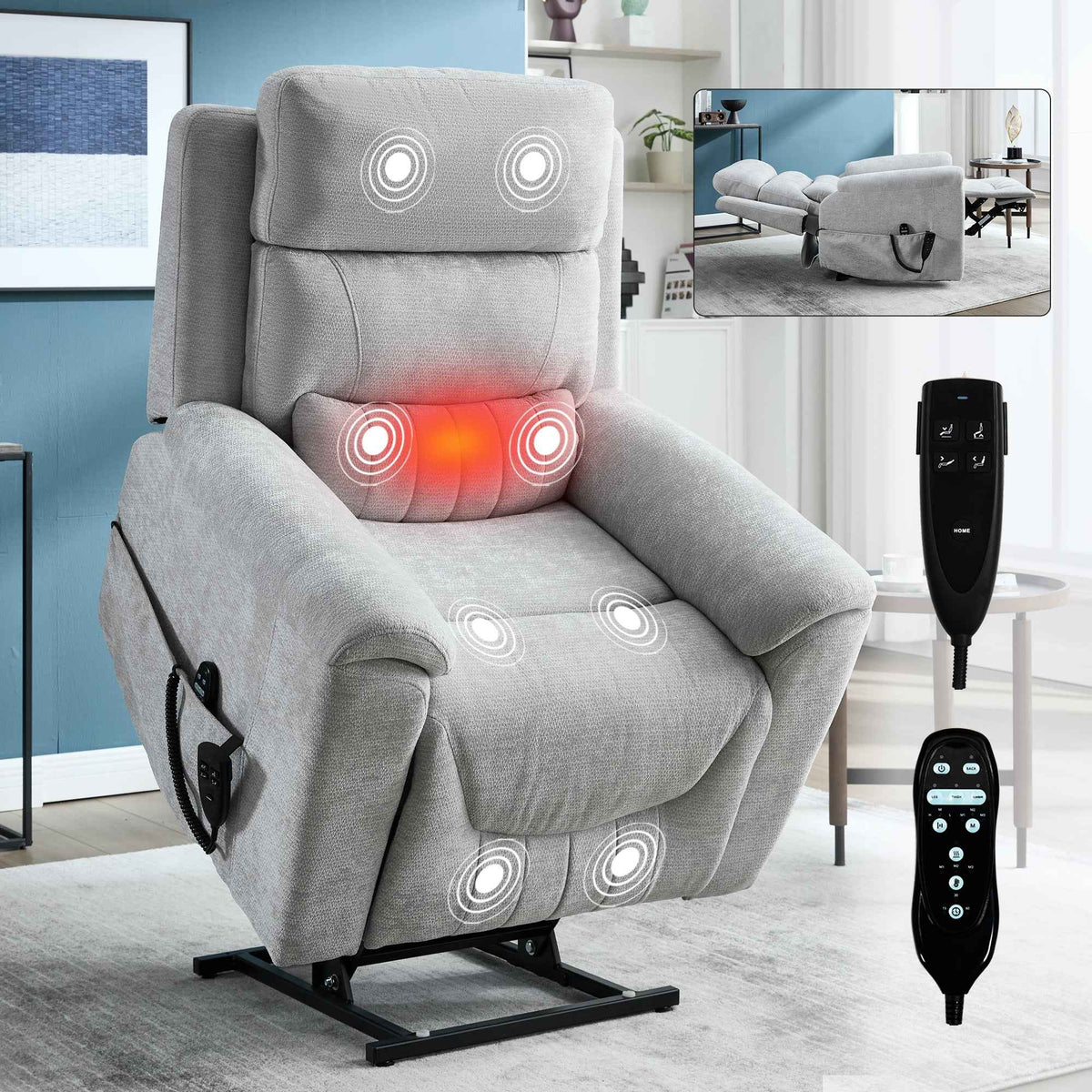 Dual-Motor Leather-Air Power Lift Recliner detail image 135