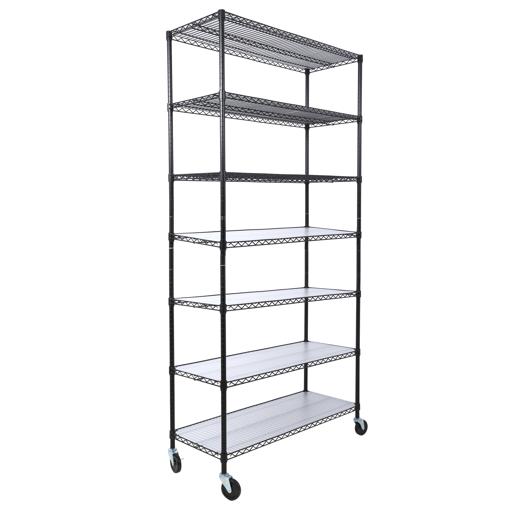 7-Tier Adjustable Wire Shelving Unit, 2450 lb Capacity for workshop, garage, storage, or utility use