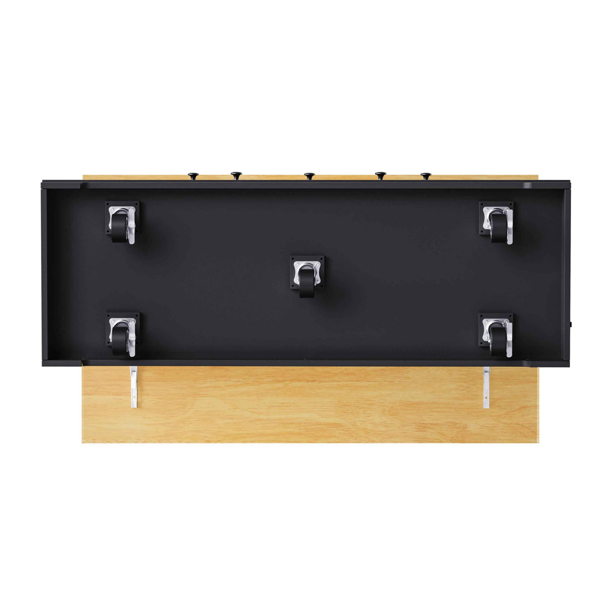 53 in. Farmhouse Kitchen Island with Power Outlet & Stools product view 131