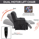 Dual-Motor Heat & Massage Power Lift Recliner, 350 lb Capacity detail image 48