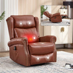 Heat Massage Manual Recliner Chair with Rocker and Swivel for Living Room detail image 124