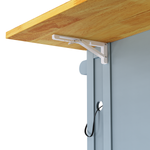 53 in. Farmhouse Kitchen Island with Power Outlet & Stools product view 81