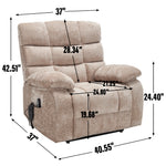 Dual-Motor Lift Recliner with Heat & Massage, 350 lb Capacity detail image 10