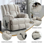 Dual-Motor Heat & Massage Power Lift Recliner, 350 lb Capacity detail image 2