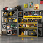 59" Heavy-Duty Metal Garage Storage Rack for workshop, garage, storage, or utility use