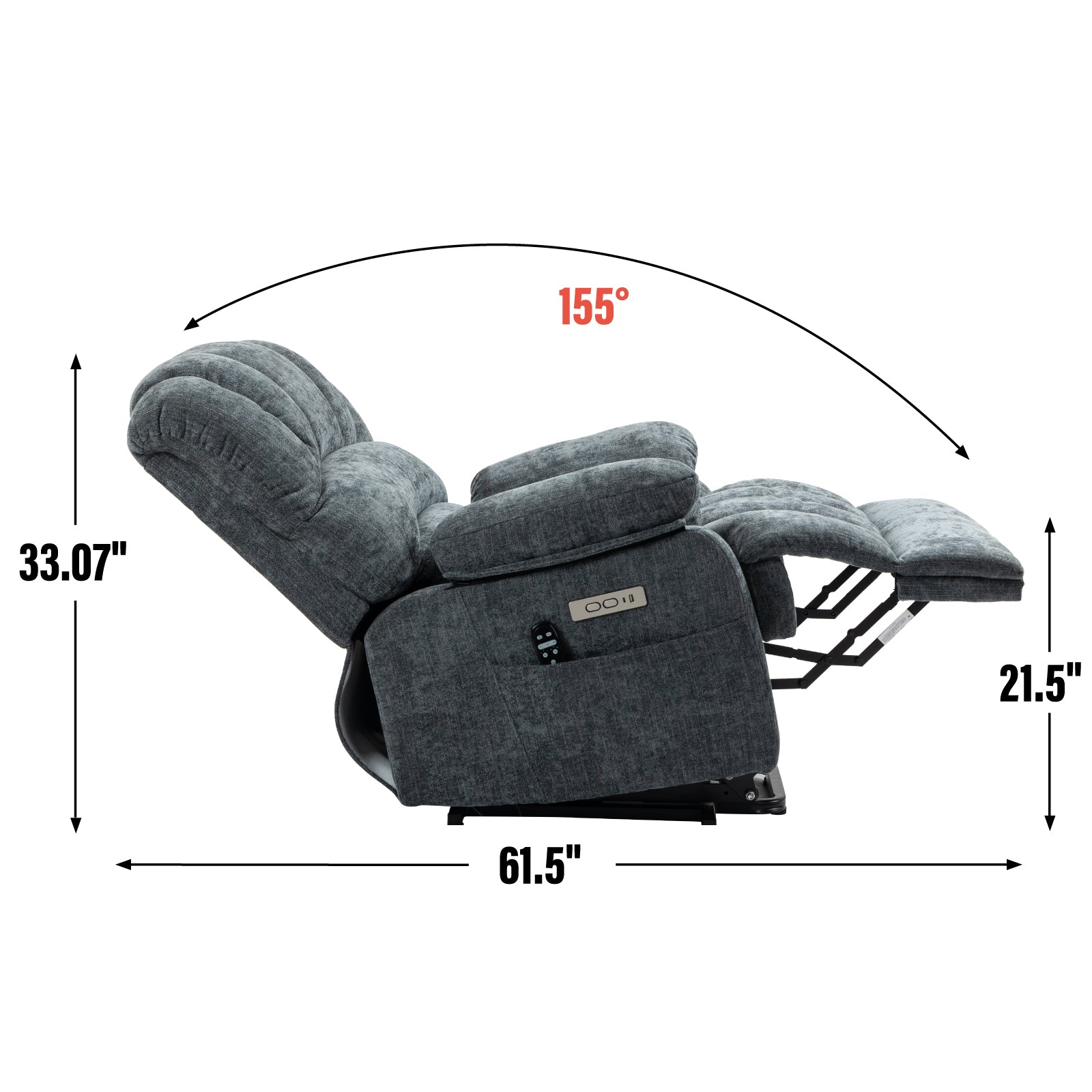 Chenille Power Lift Recliner detail image 35