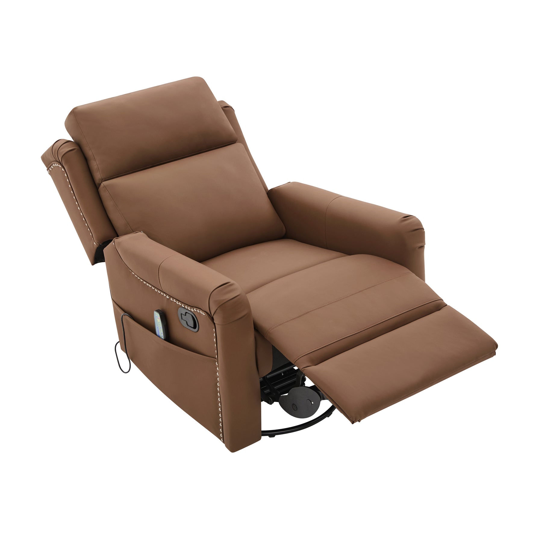 Modern Manual Recliner with 8-Point Massage and Heating, Swivel Rocking detail image 10