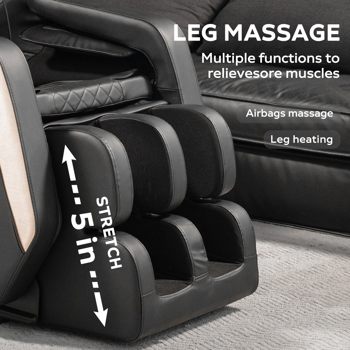 Zero Gravity Massage Recliner with Full-Body Air Pressure detail image 6