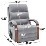 Power Chenille Lift Recliner Chair Dual Motor Infinite Position Up to 350 Pounds detail image 55
