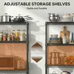2640 lb Industrial 4-Tier Metal Shelving Unit for workshop, garage, storage, or utility use