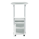 Techni Mobili Sit-to-Stand Laptop Cart with Storage mobile laptop workstation
