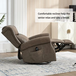 Heat Massage Manual Recliner Chair with Rocker and Swivel for Living Room detail image 119