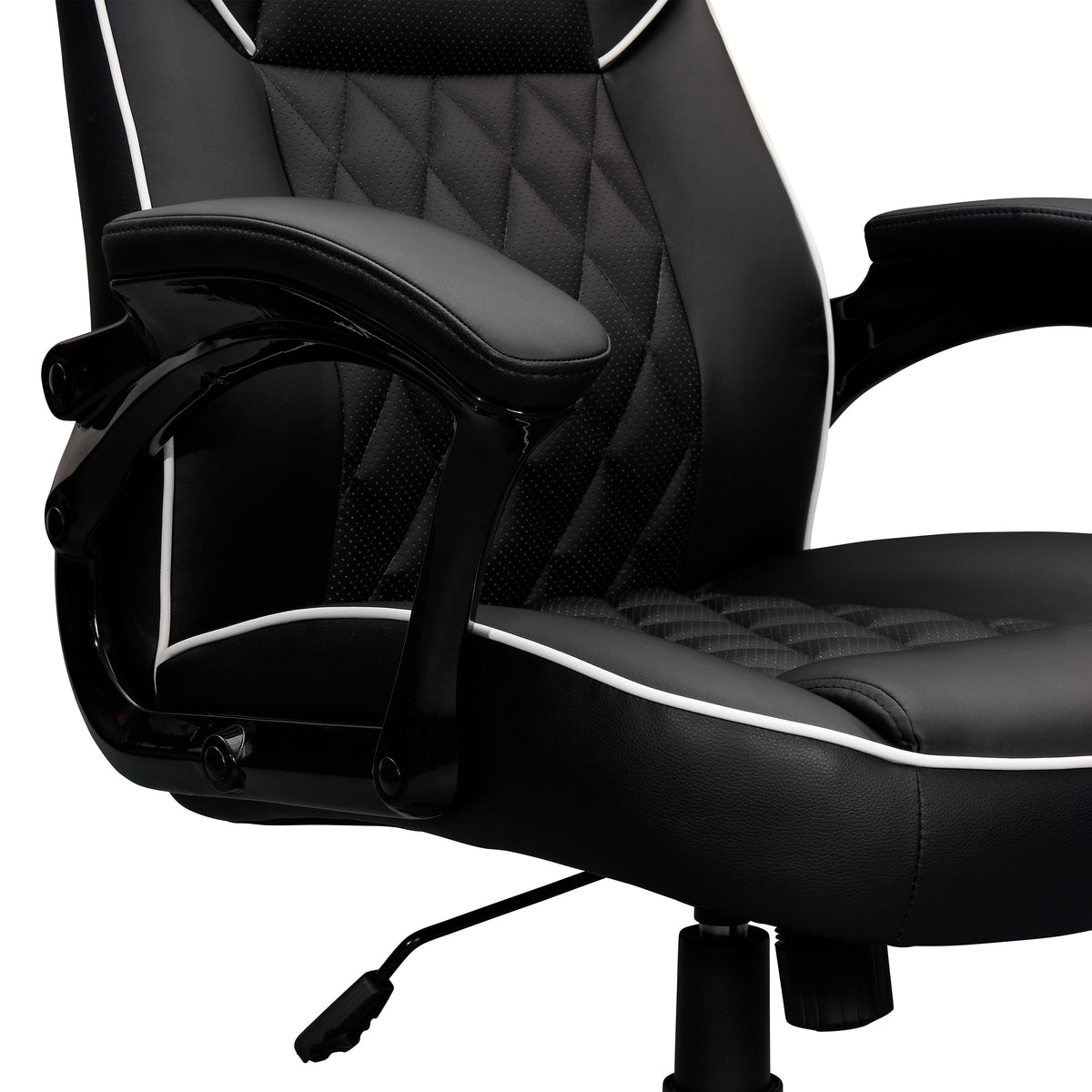 Techni Mobili High-Back Sport Executive Chair, Black for home office seating