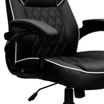 Techni Mobili High-Back Sport Executive Chair, Black for home office seating
