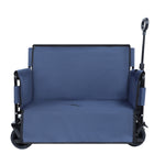 3-in-1 Folding Wagon Cart with Bench Seat & Storage for workshop, garage, storage, or utility use