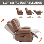 Heat Massage Manual Recliner Chair with Rocker and Swivel for Living Room detail image 12