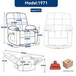 Fabric Heat & Massage Recliner detail image 11