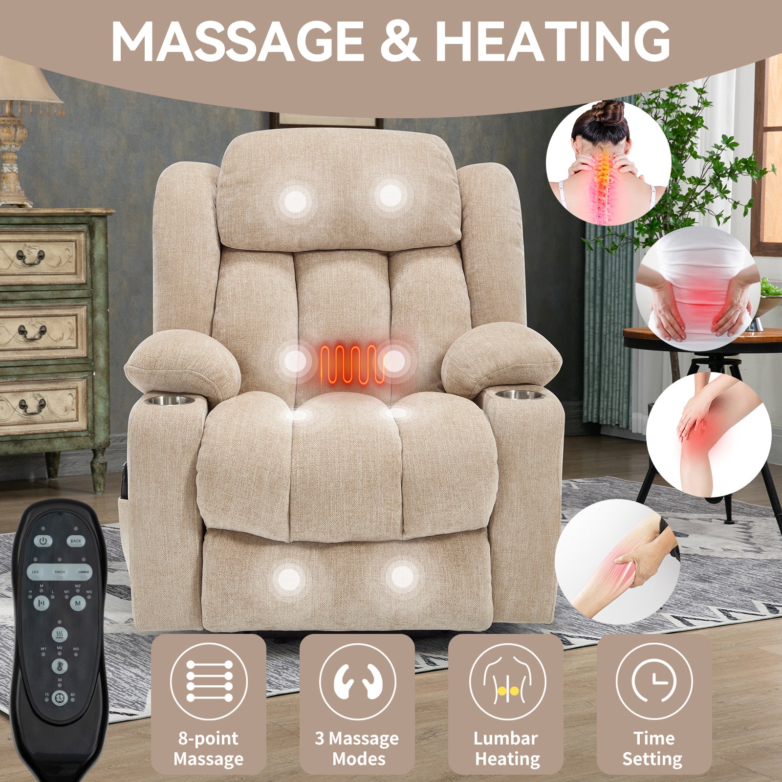 Dual-Motor Leather-Air Power Lift Recliner detail image 81