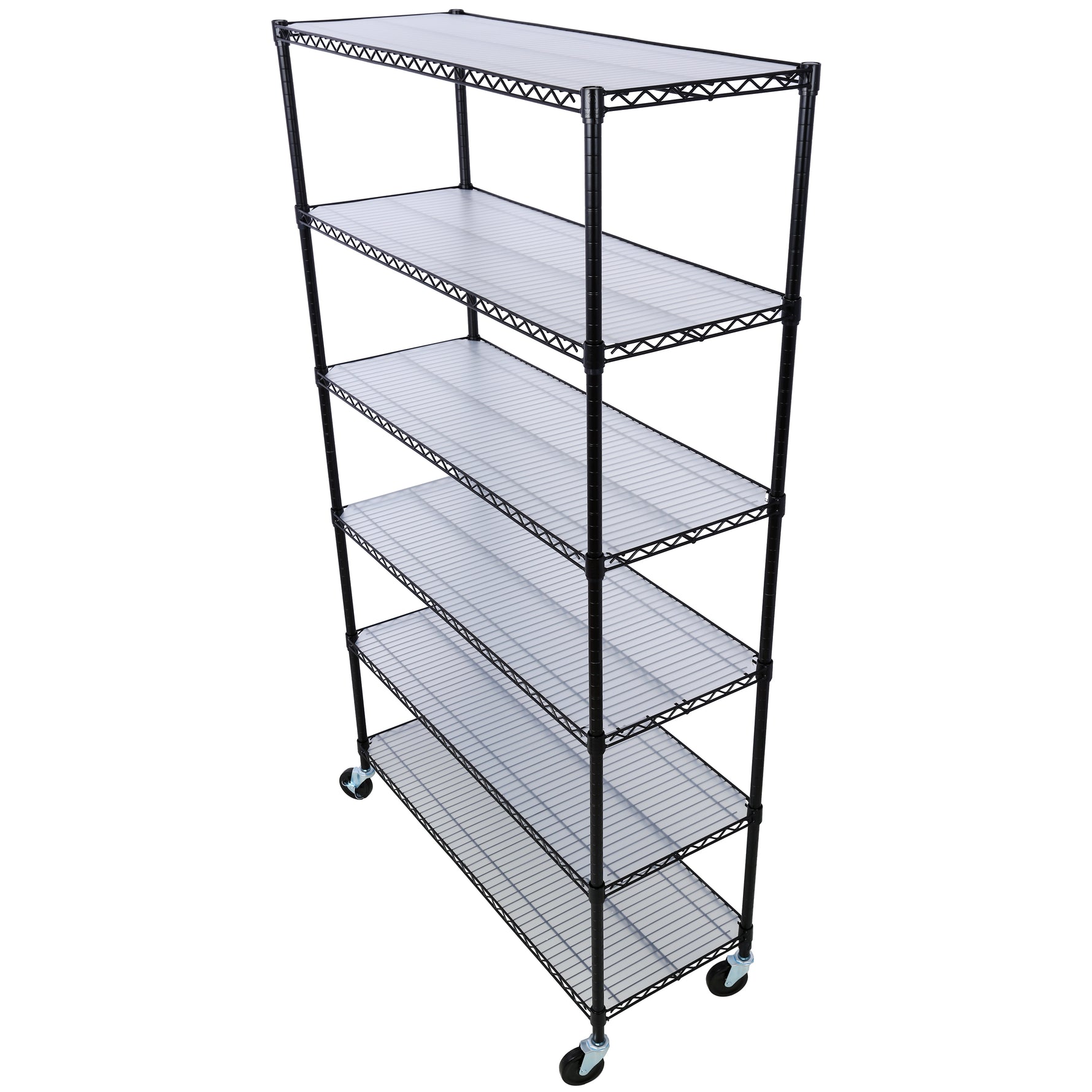 6-Tier NSF Wire Shelving Unit, 6000 lb Capacity for workshop, garage, storage, or utility use