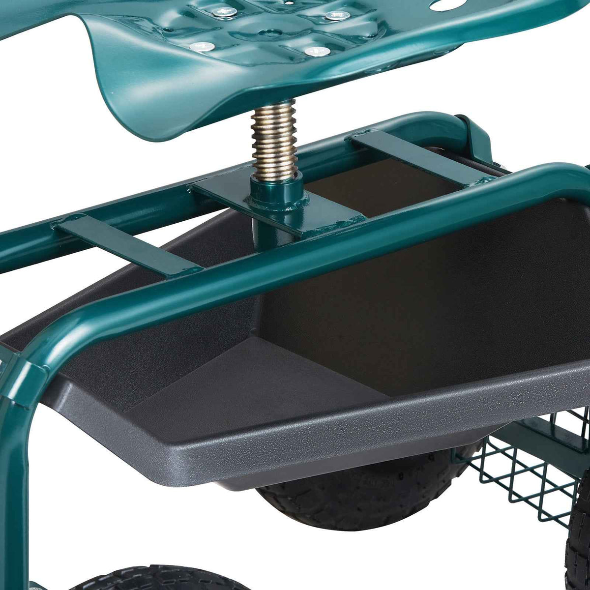 Rolling Garden Workseat with 360° Swivel Seat for workshop, garage, storage, or utility use