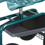 Rolling Garden Workseat with 360° Swivel Seat for workshop, garage, storage, or utility use
