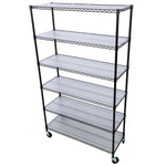 6-Tier NSF Wire Shelving Unit, 6000 lb Capacity for workshop, garage, storage, or utility use