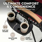 Oversized Padded Zero Gravity Chair with Cup Holder, 400 lb Capacity detail image 4