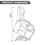 PU Infinite Position Up to 350 lb Single Motor Power Lift Recliner Chair detail image 36