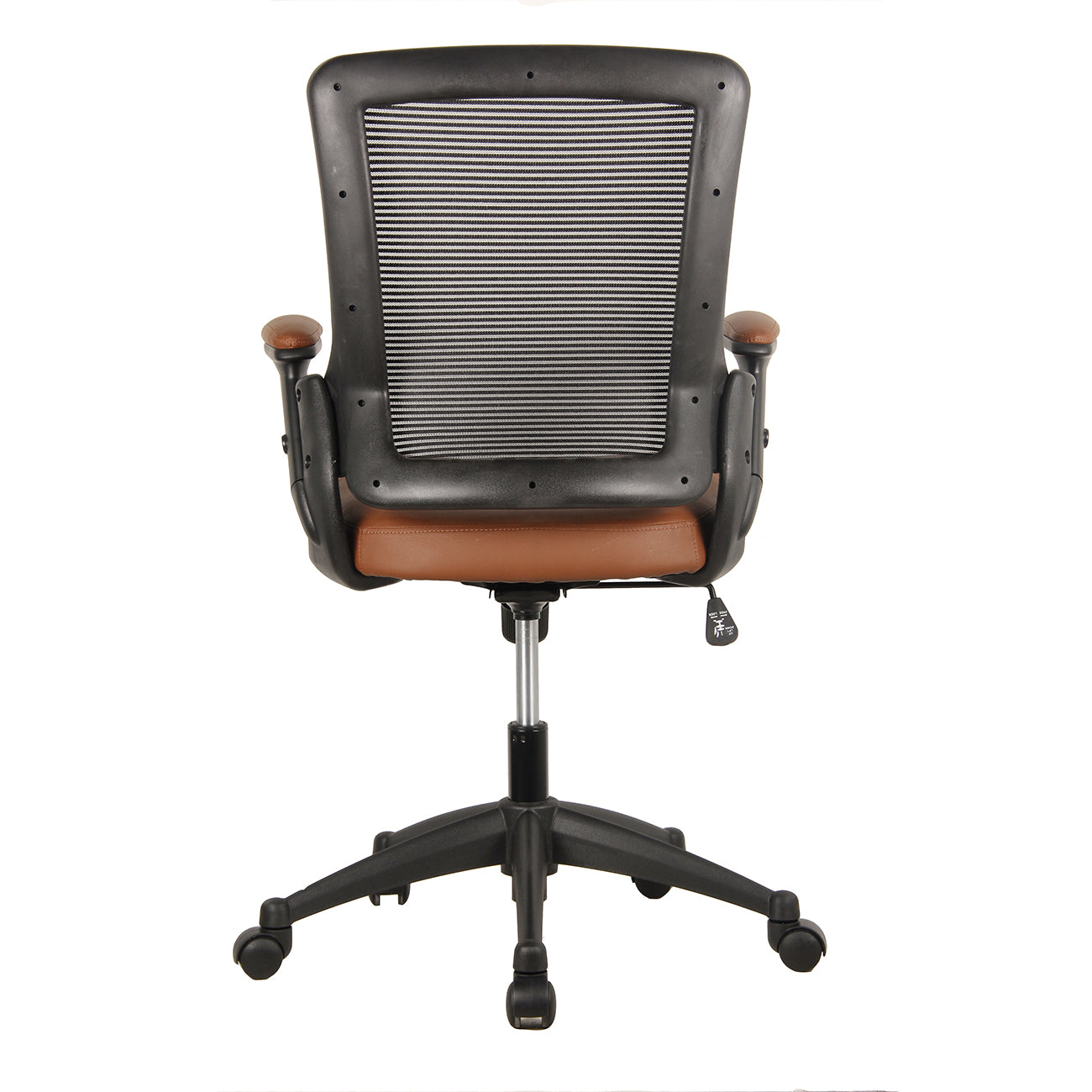 Techni Mobili Mid-Back Mesh Task Office Chair with Height Adjustable Arms for home office seating