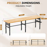 96" Adjustable Workbench with Pegboard & Power for workshop, garage, storage, or utility use