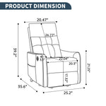 Single Motor Power Lift Recliner Chair with Massage & Heat detail image 17