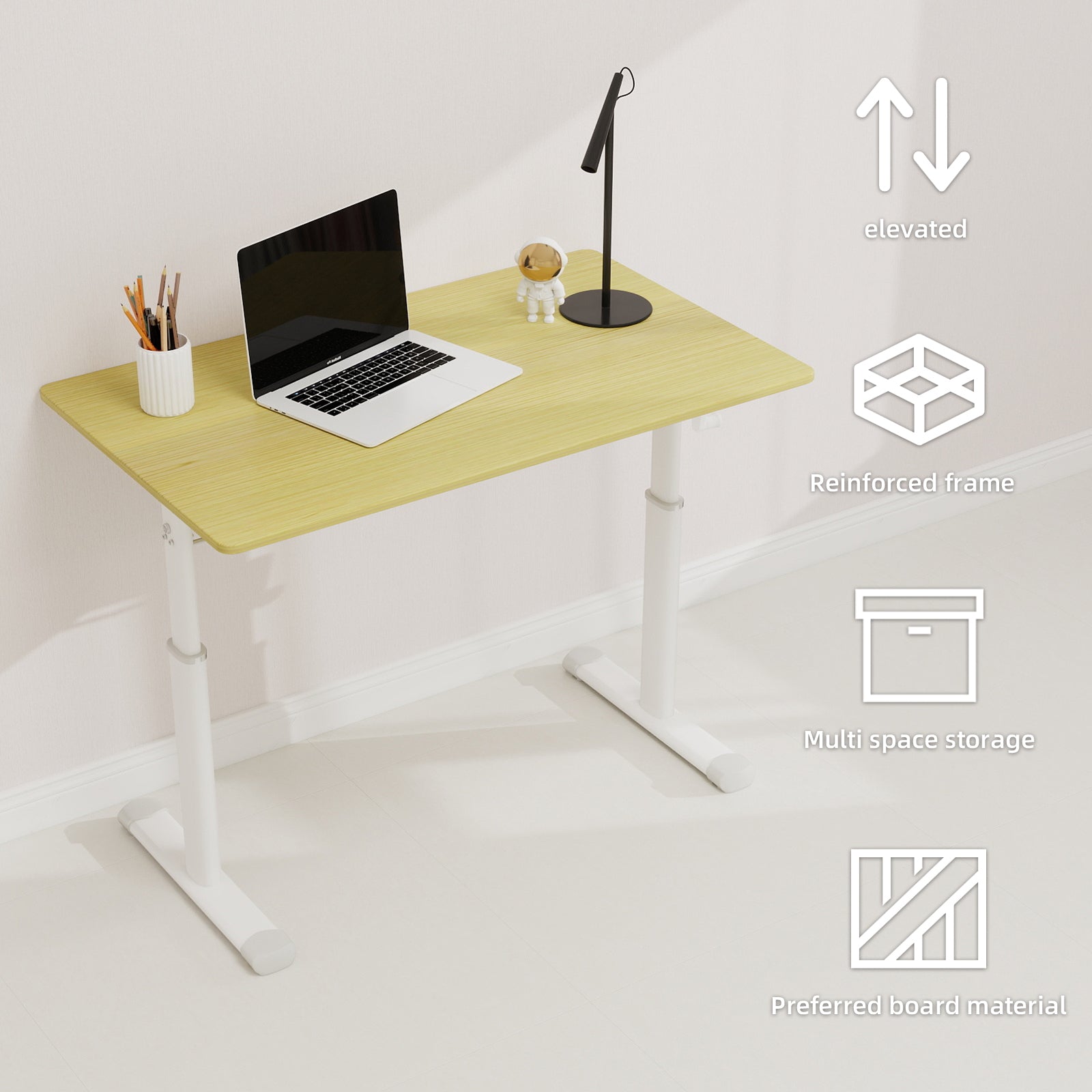 Height Adjustable Study Desk for Home Office workspace desk setup