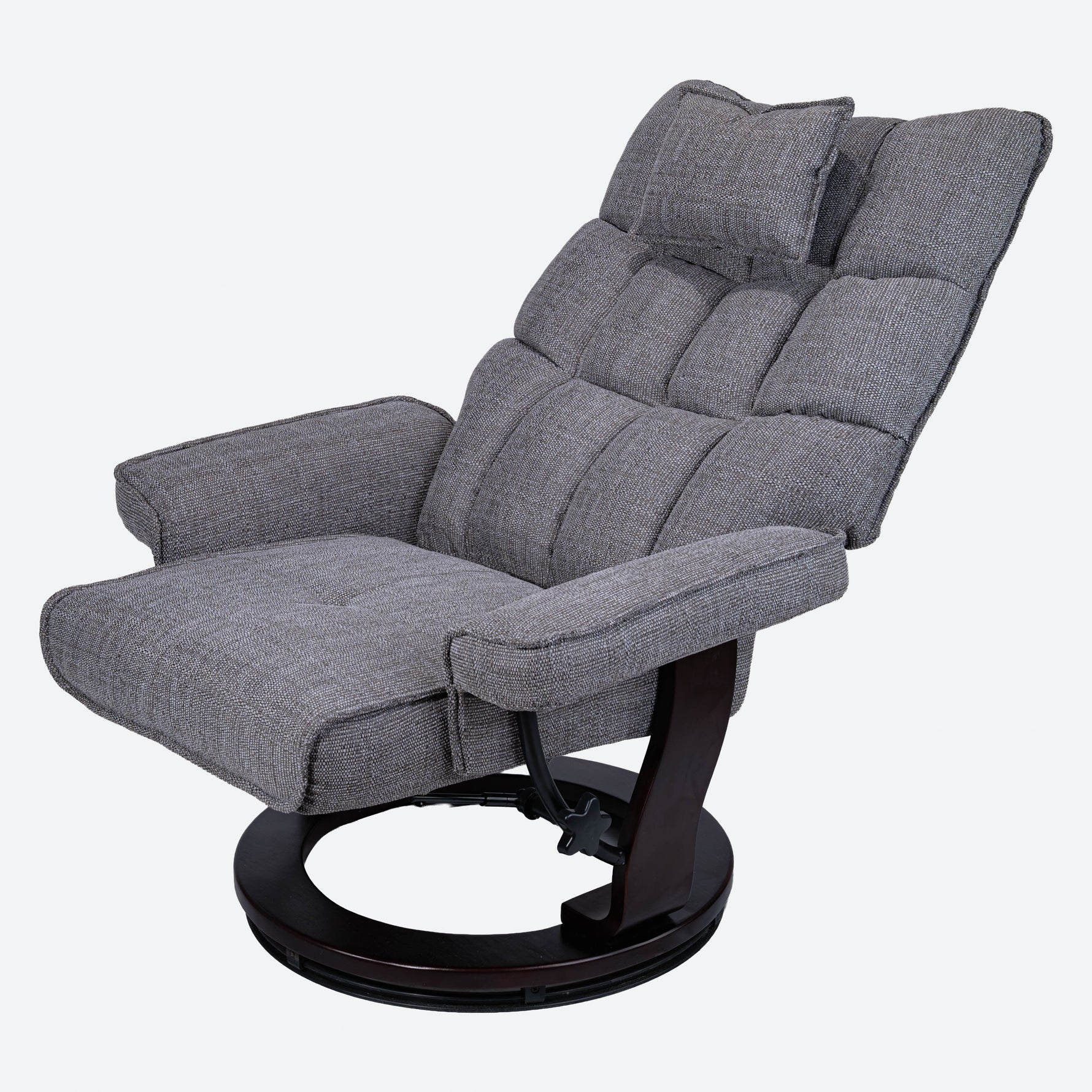8-Point Massage Recliner with Ottoman, Heated Reclining Chair, Bent Wood Base detail image 18